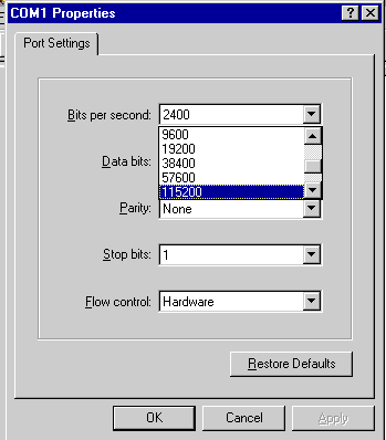 windows serial terminal with auto baud